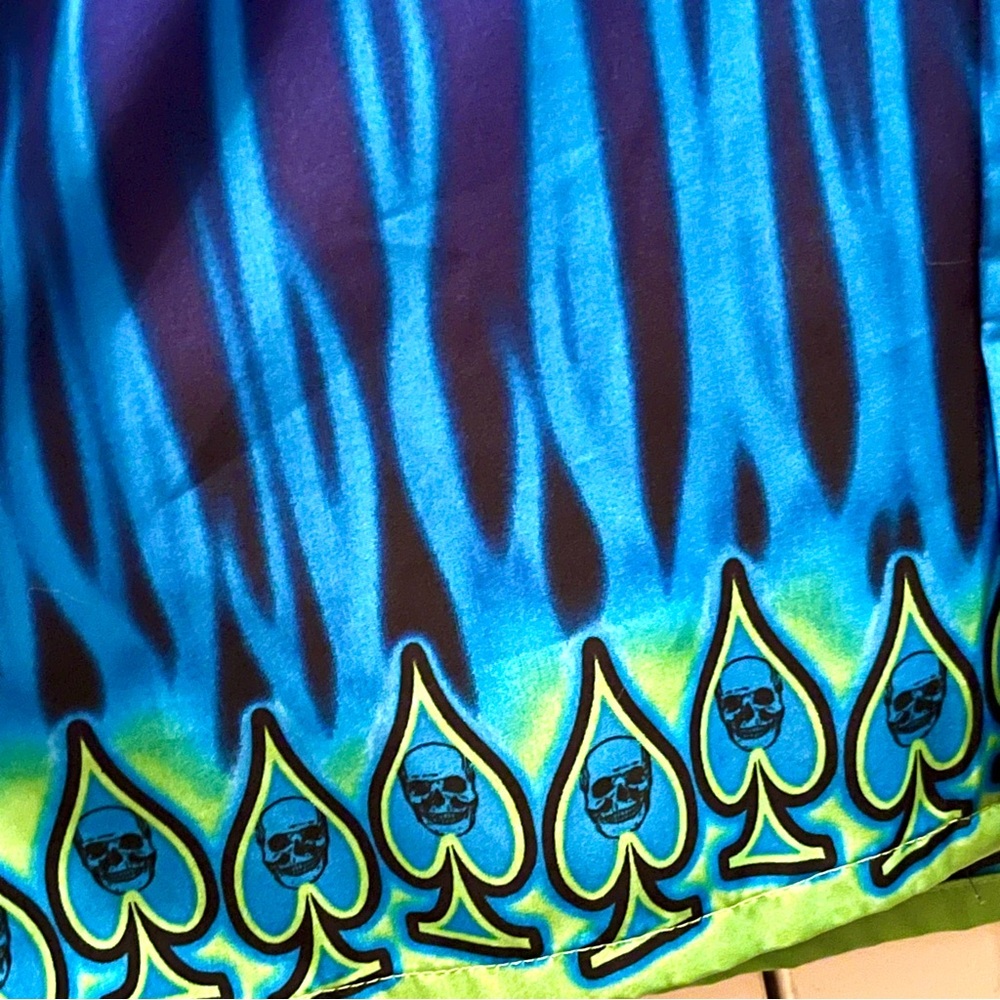 Vintage Silver Point Button Down Skull Shirt - image 2